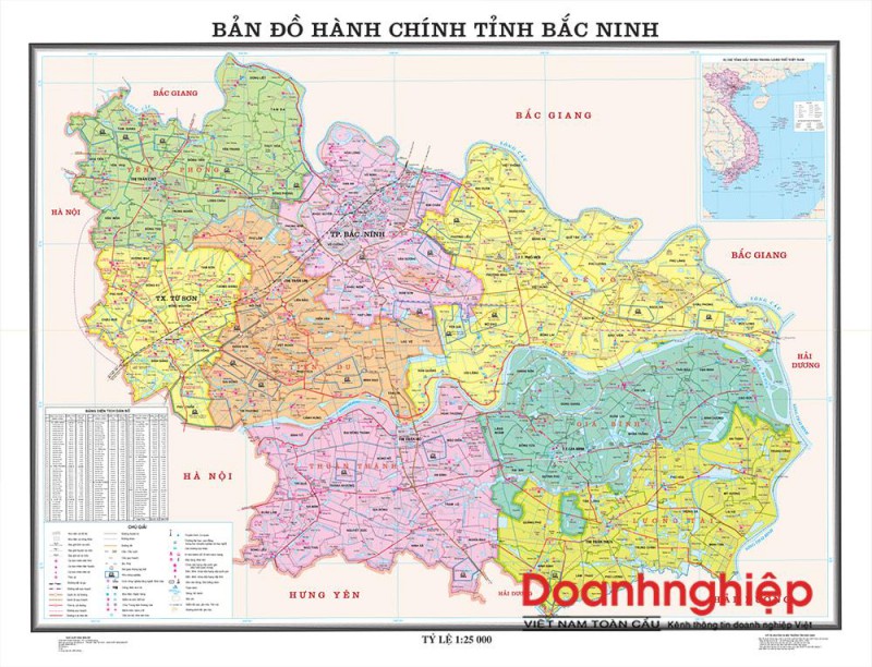 Các đơn vị hành chính tỉnh Bắc Ninh
