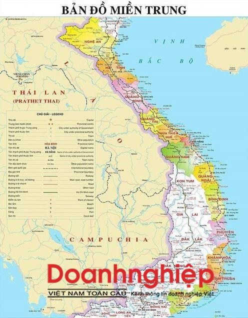 Tìm hiểu về vị trí miền Trung qua bản đồ Việt Nam