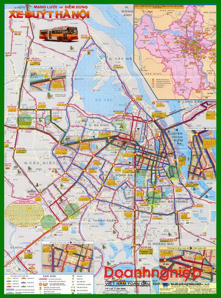 Bản đồ giao thông xe buýt Hà Nội