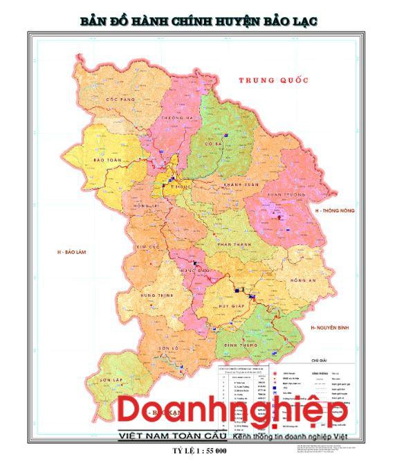 Bản đồ hành chính huyện Bảo Lạc