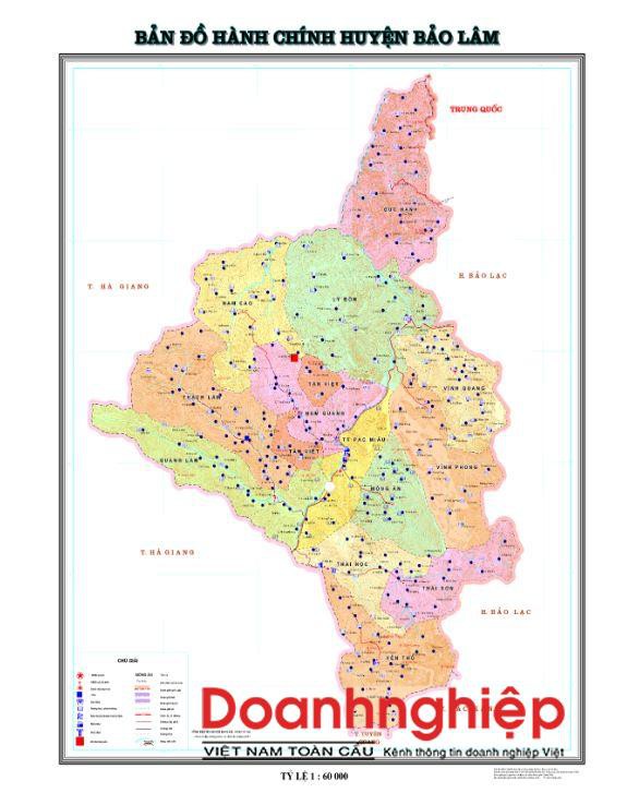 Bản đồ hành chính huyện Bảo Lâm
