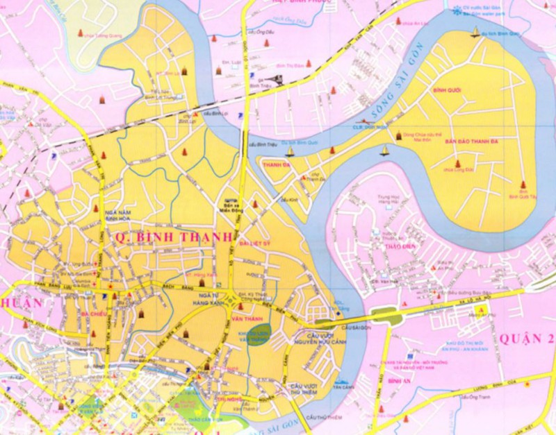 Bản đồ hành chính quận Bình Thạnh