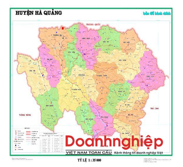 Bản đồ hành chính huyện Hà Quảng