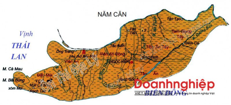 Bản đồ hành chính huyện Ngọc HiểnBản đồ hành chính huyện Ngọc Hiển