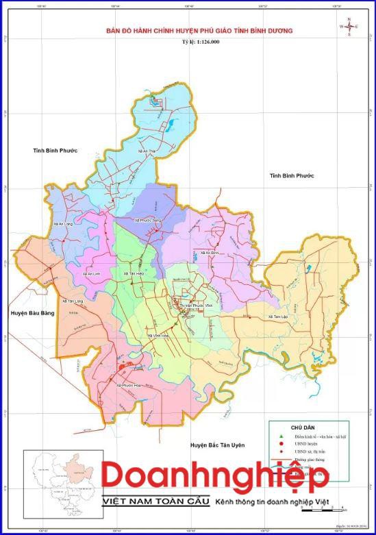 Bản đồ hành chính huyện Phú Giáo
