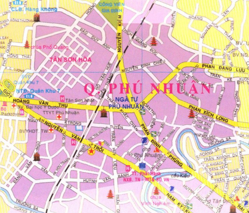 Bản đồ hành chính quận Phú Nhuận thành phố Hồ Chí Minh