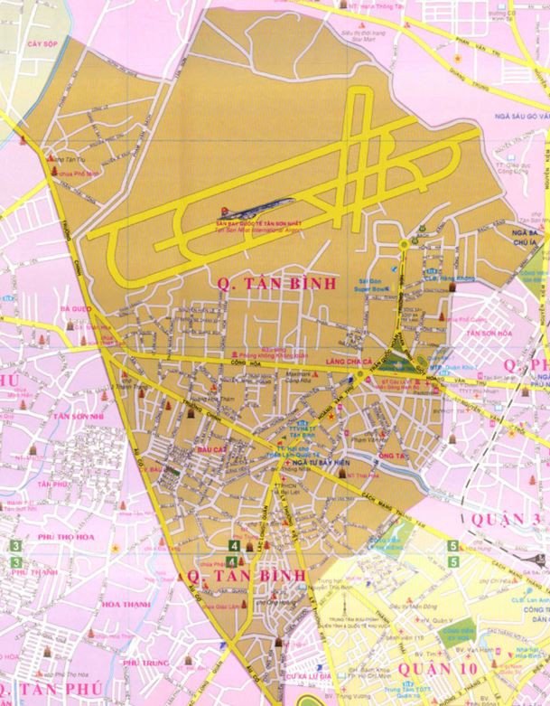 Bản đồ hành chính quận Tân Bình thành phố Hồ Chí Minh