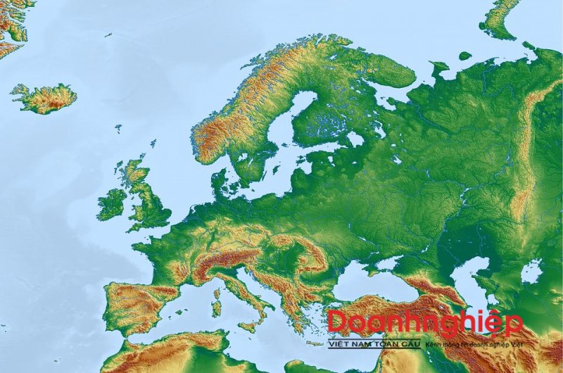 Đặc điểm địa hình tự nhiên của Châu Âu