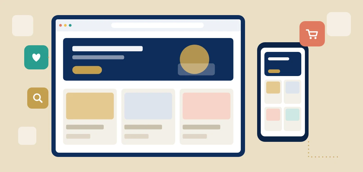 Minh họa thiết kế và chăm sóc website